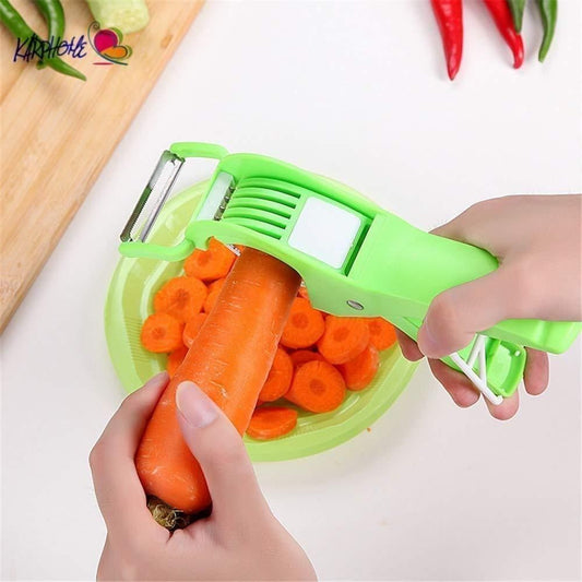 Vegetable Cutter 5 Sharp Blade with Peeler 2 in 1 ? Multi-Color